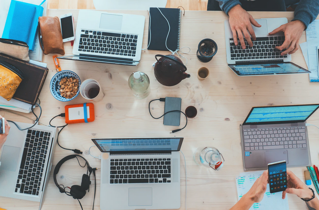 laptops on the table